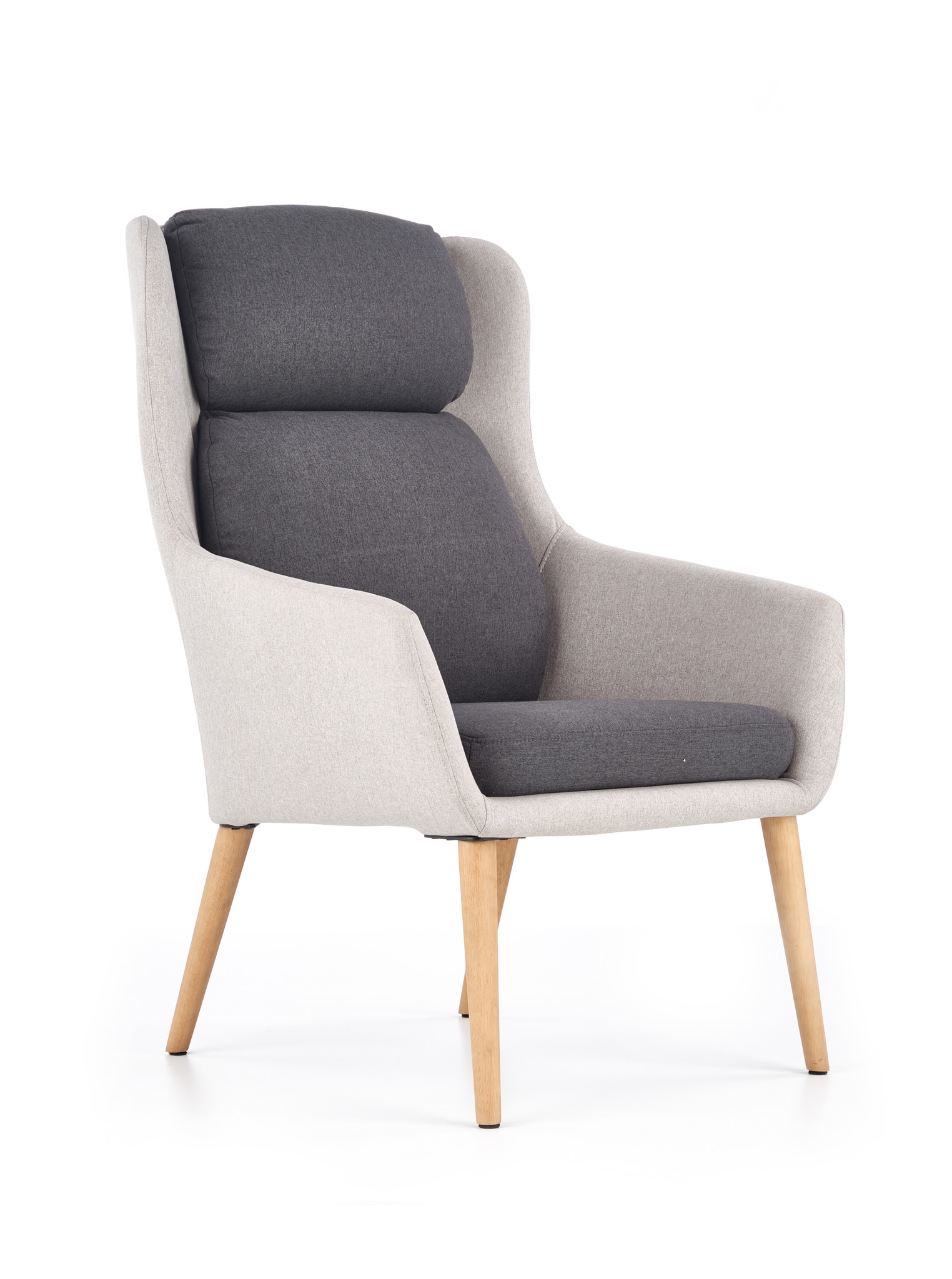 PURIO - fauteuil - Scandinavisch - 67x103x75 cm - grijs