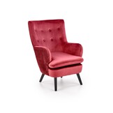 RAVEL - fauteuil - stof - klassiek - 70x100x78 cm - bordeaux