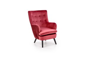 RAVEL - fauteuil - stof - klassiek - 70x100x78 cm - bordeaux