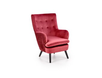 RAVEL - fauteuil - stof - klassiek - 70x100x78 cm - bordeaux
