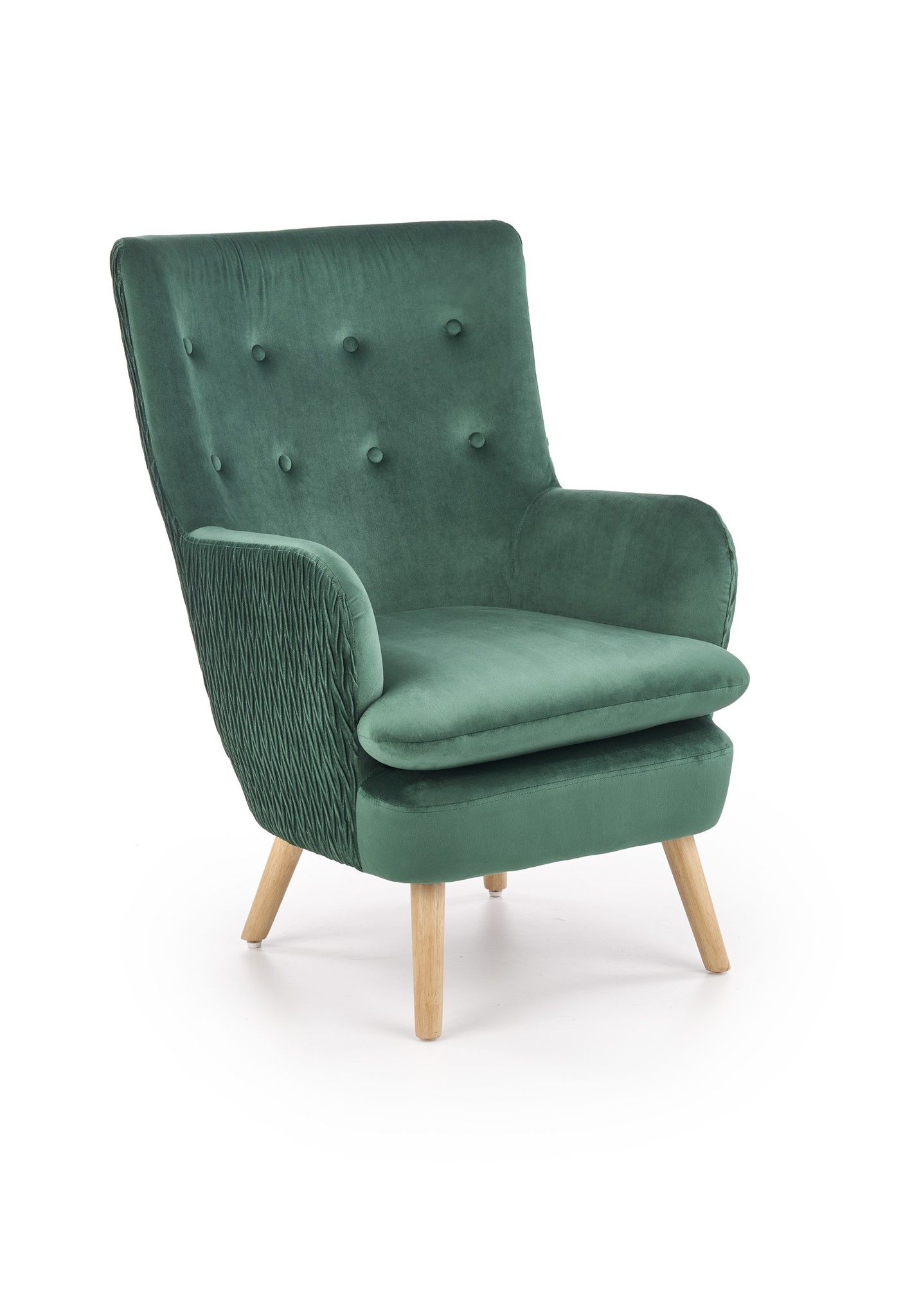 RAVEL - fauteuil - stof - klassiek - 70x100x78 cm - groen