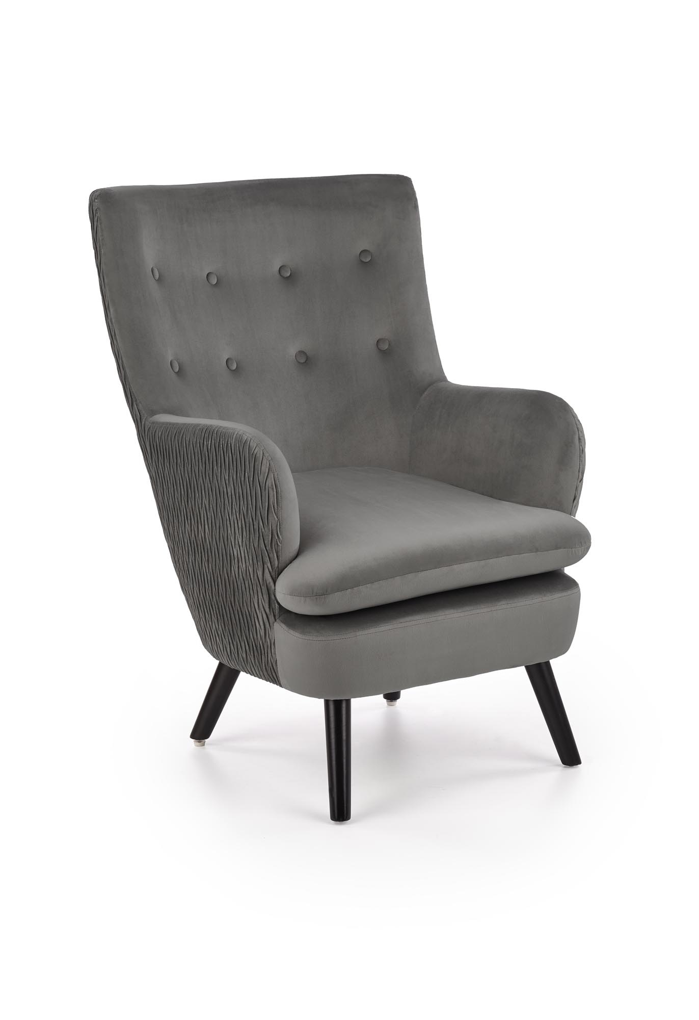 RAVEL - fauteuil - stof - klassiek - 70x100x78 cm - grijs