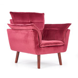 REZZO - fauteuil - stof - modern - 80x84x73 cm - bordeaux