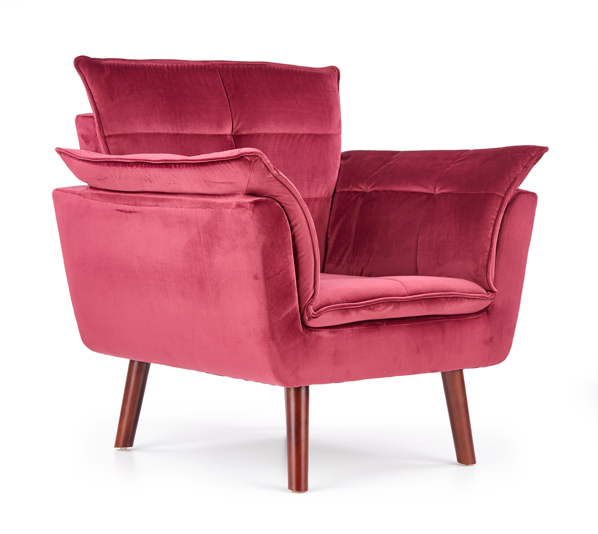 REZZO - fauteuil - stof - modern - 80x84x73 cm - bordeaux