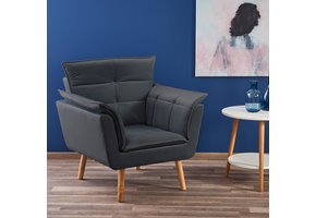 REZZO - fauteuil - stof - modern - 80x84x73 cm - donker grijs