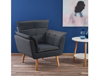 REZZO - fauteuil - stof - modern - 80x84x73 cm - donker grijs