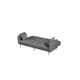 ROBERTO - slaapbank - 193x58-86x85-108 cm - donkergrijs