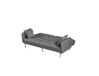 ROBERTO - slaapbank - 193x58-86x85-108 cm - donkergrijs
