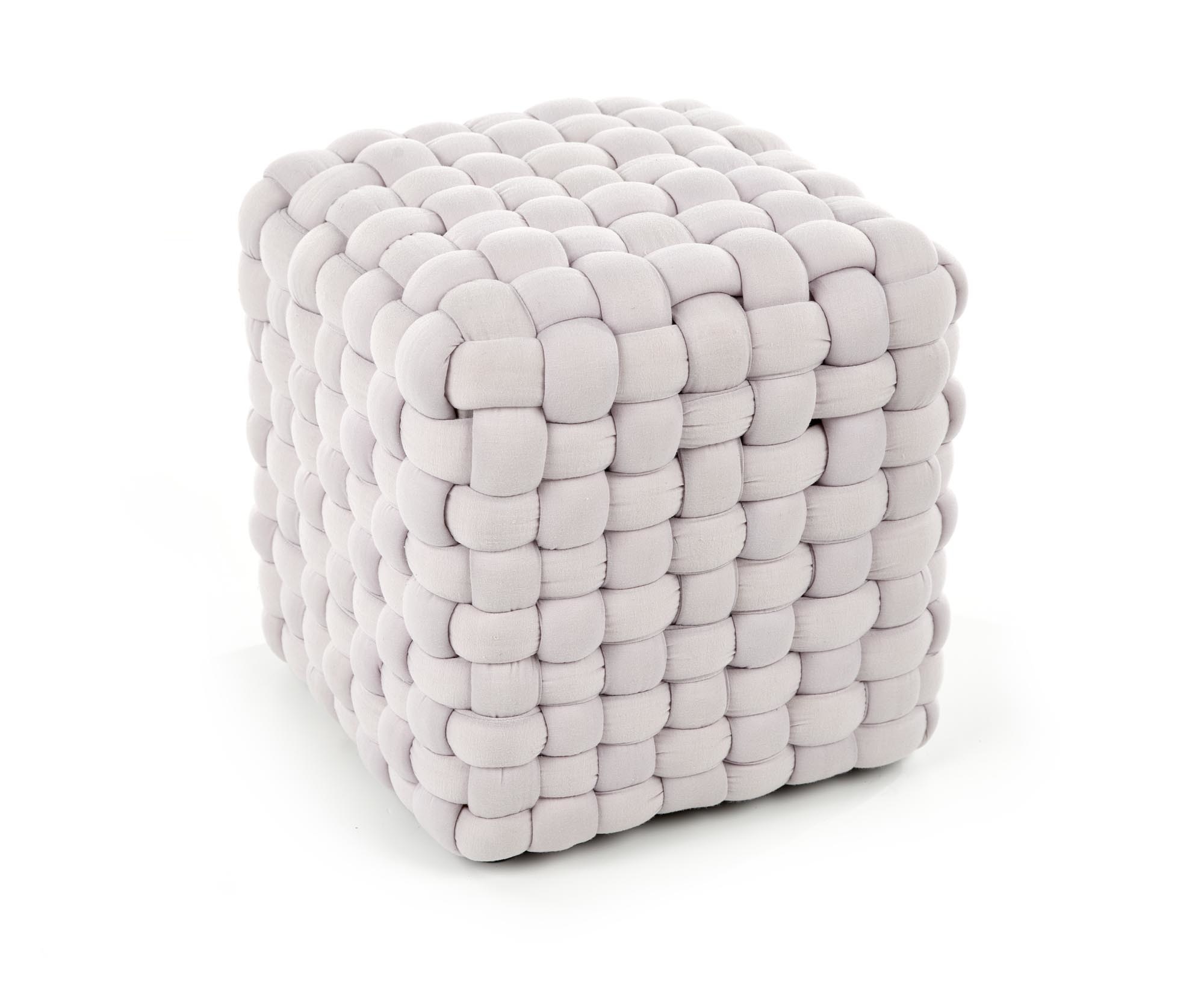 RUBIK - poef - stof - modern - 35x35x35 cm - grijs