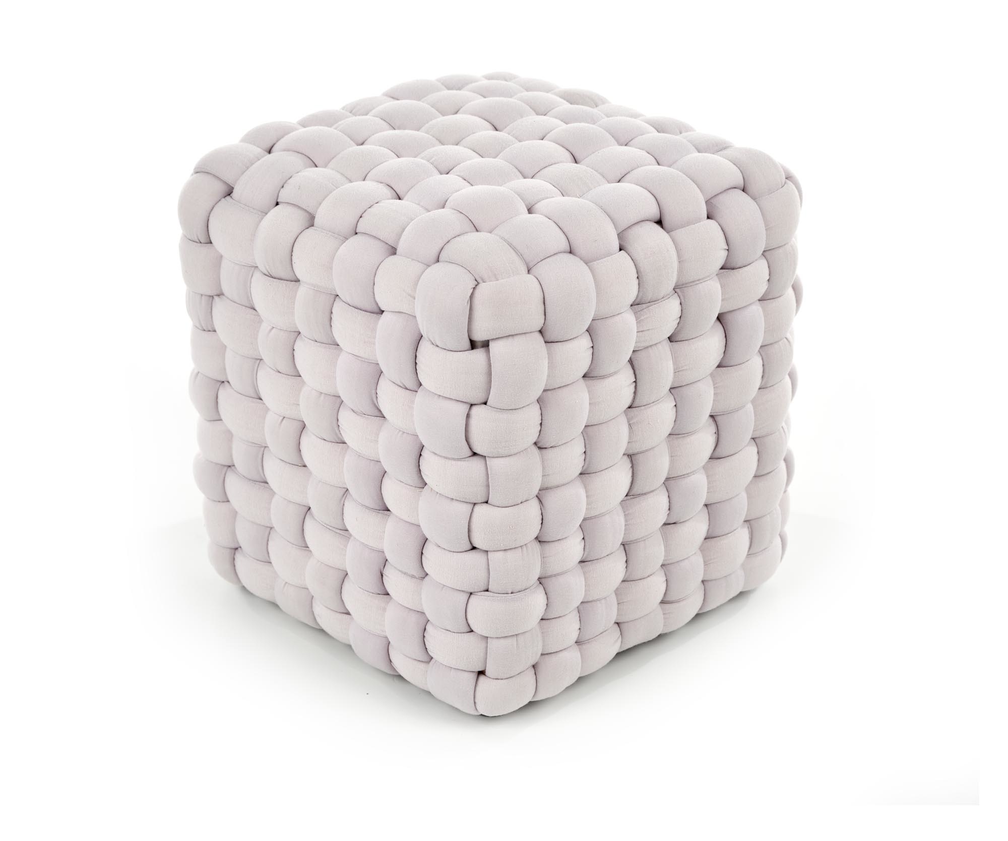 RUBIK - poef - stof - modern - 35x35x35 cm - grijs