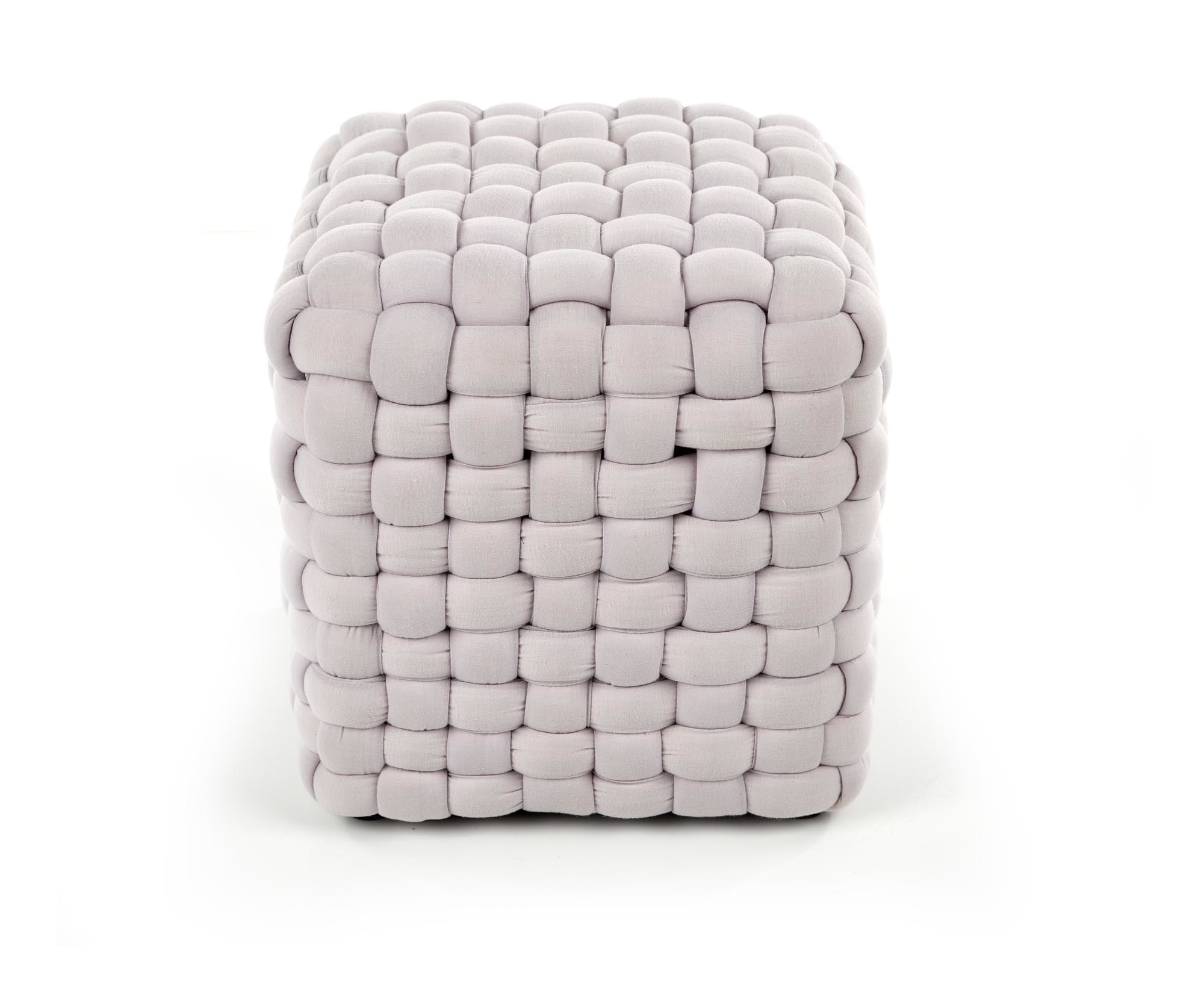 RUBIK - poef - stof - modern - 35x35x35 cm - grijs