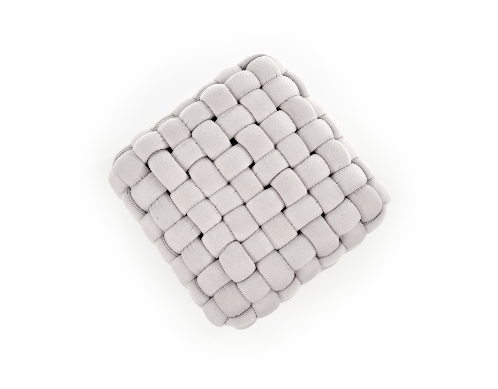 RUBIK - poef - stof - modern - 35x35x35 cm - grijs