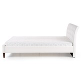 SAMARA - tweepersoonsbed - massief hout - eco leer - wit