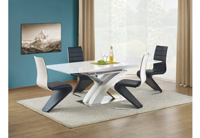 SANDOR - eettafel - uitschuifbaar - gelakt MDF - wit