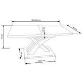 SANDOR - eettafel - uitschuifbaar - gelakt MDF - wit