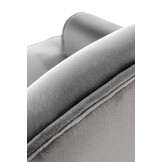 SANTI - fauteuil - fluwelen stof - 74x88x47 cm - grijs