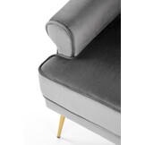 SANTI - fauteuil - fluwelen stof - 74x88x47 cm - grijs