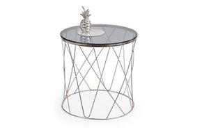 SELENA - salontafel - roest vrij staal - glas - zilver