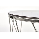 SELENA - salontafel - roest vrij staal - glas - zilver