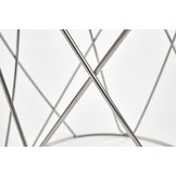 SELENA - salontafel - roest vrij staal - glas - zilver