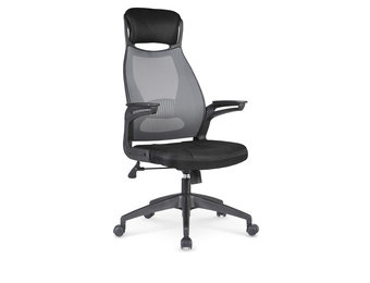 SOLARIS - bureaustoel - membraanstof - 58x116-124x62 cm - zwart