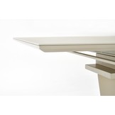SORENTO - eettafel - uitschuifbaar - gelakt MDF - glas - wit