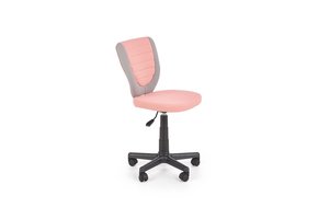 TOBY - kinderbureaustoel - stof - 52x81-91x59 cm - roze grijs