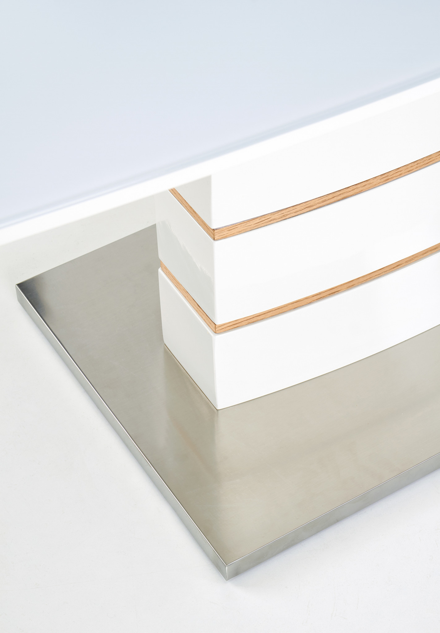 TORONTO - eettafel - uitschuifbaar - gelakt MDF - glas - wit
