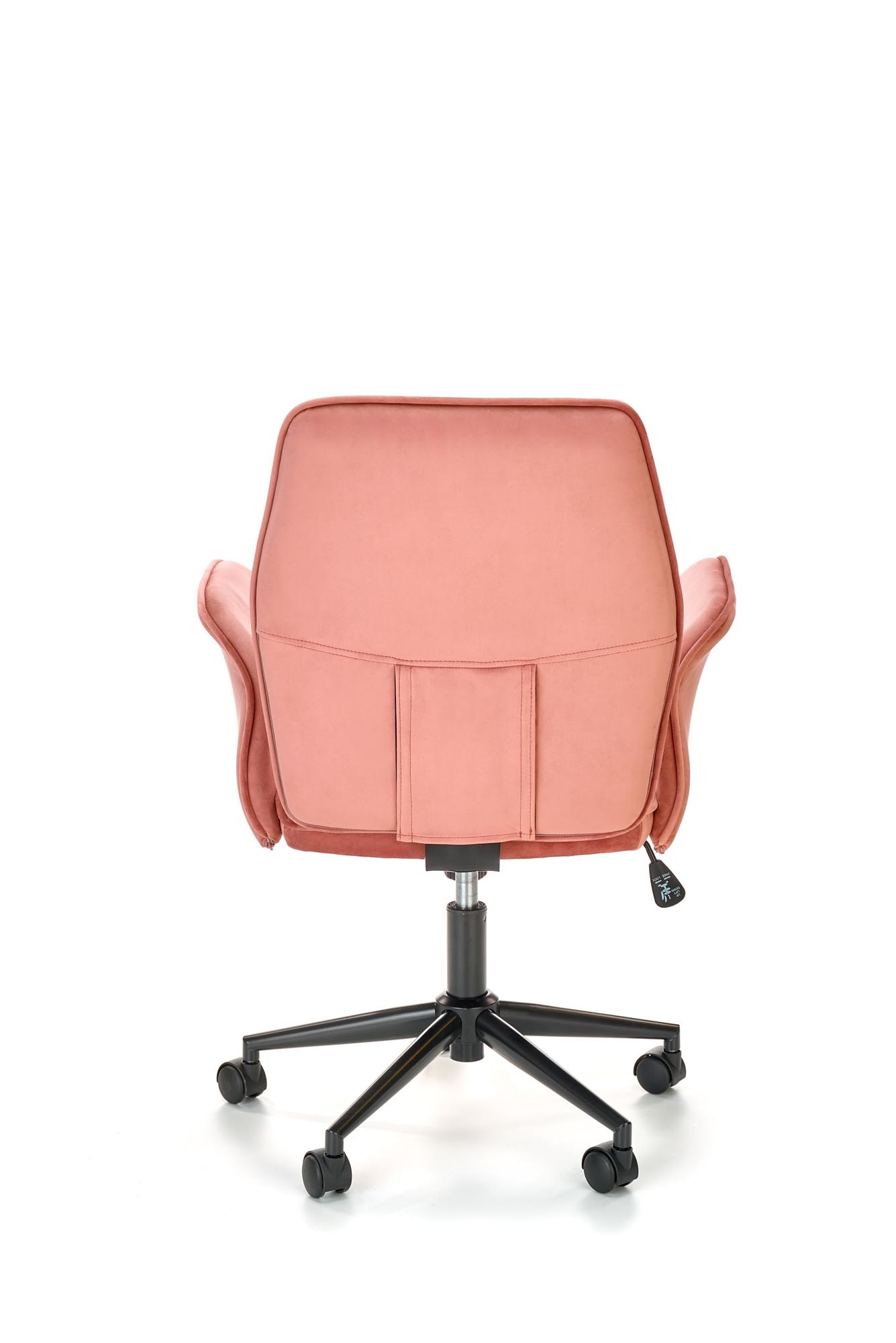 TIROL - bureaustoel - fluwelen stof - roze - 65x90-100x63 cm