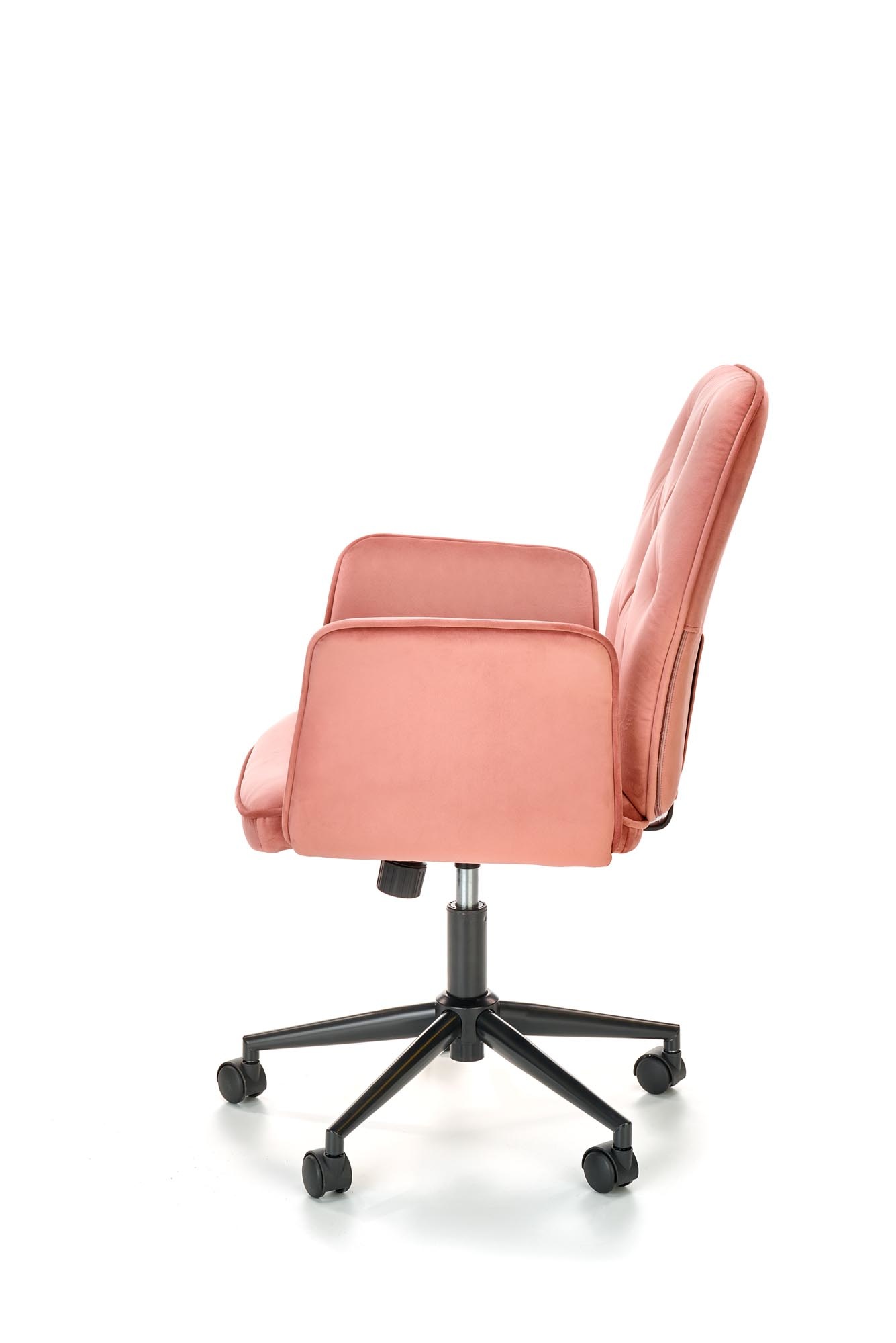 TIROL - bureaustoel - fluwelen stof - roze - 65x90-100x63 cm