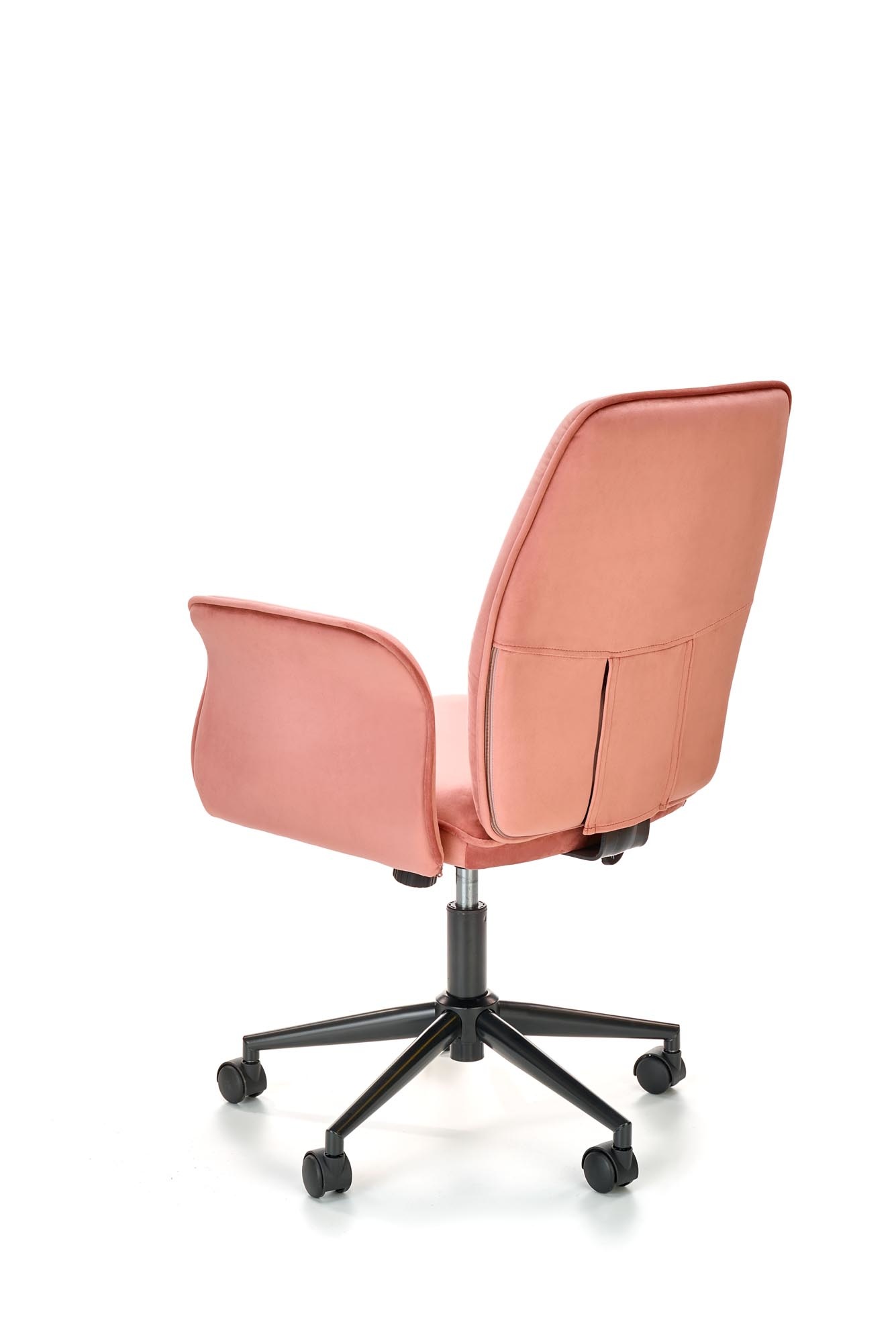 TIROL - bureaustoel - fluwelen stof - roze - 65x90-100x63 cm