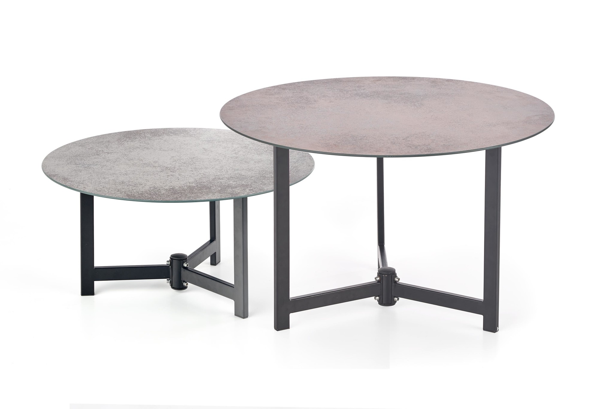 TWINS - salontafels - set van 2 - glas - 70x43x70cm