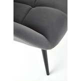 TYRION - fauteuil - stof - hout - 75x91x86 cm - grijs