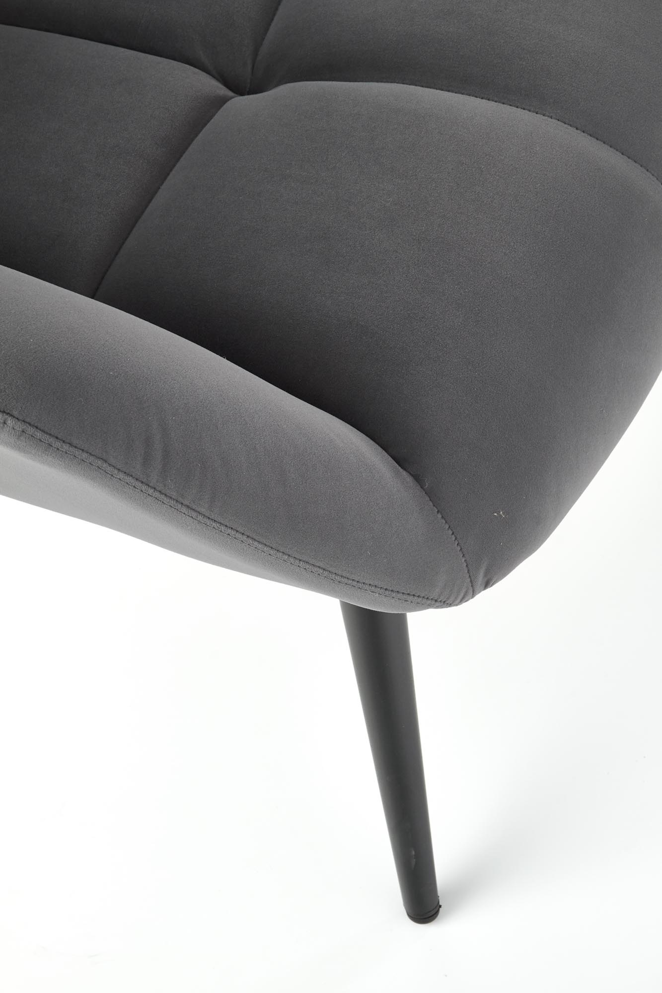 TYRION - fauteuil - stof - hout - 75x91x86 cm - grijs