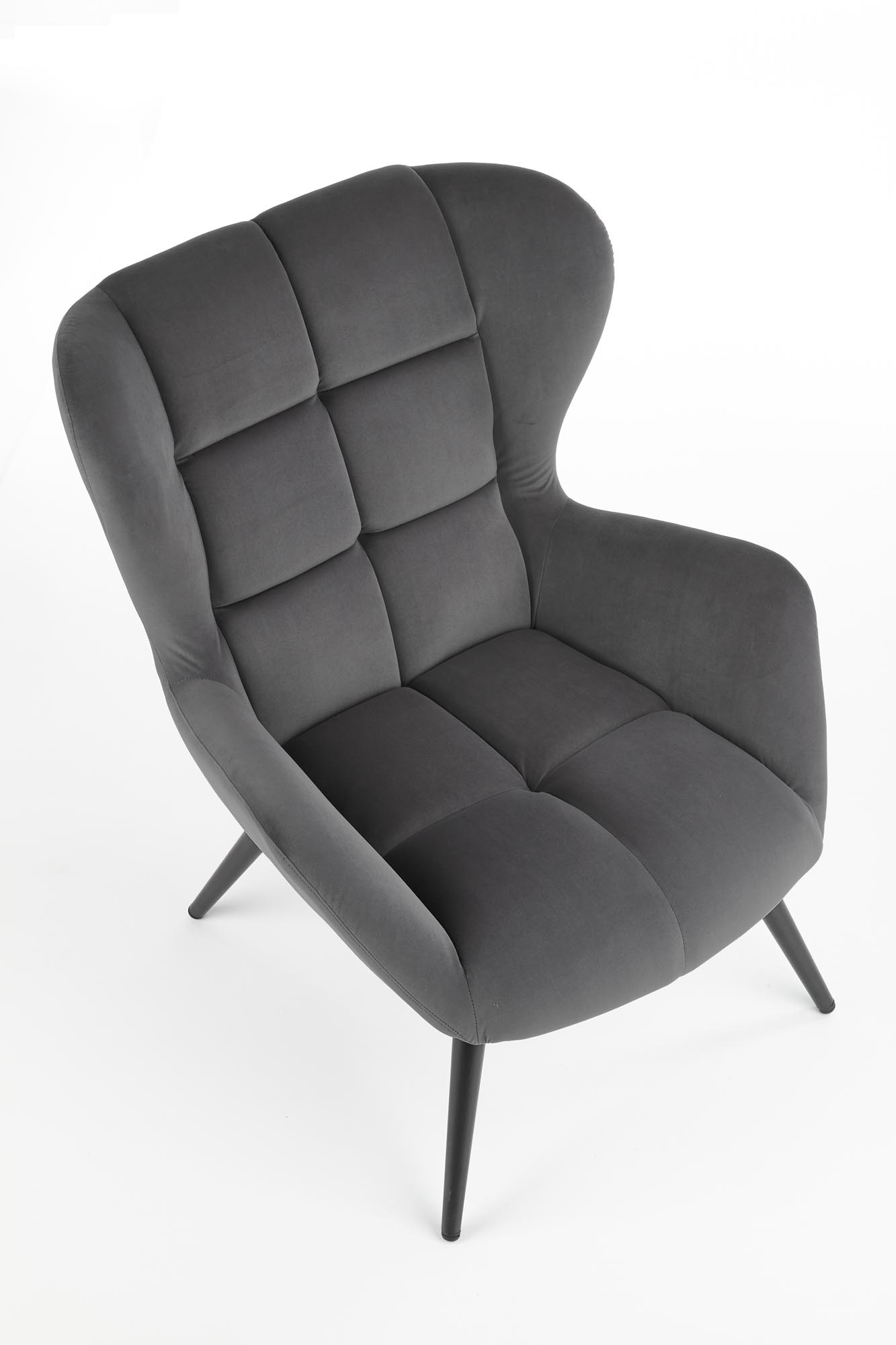 TYRION - fauteuil - stof - hout - 75x91x86 cm - grijs