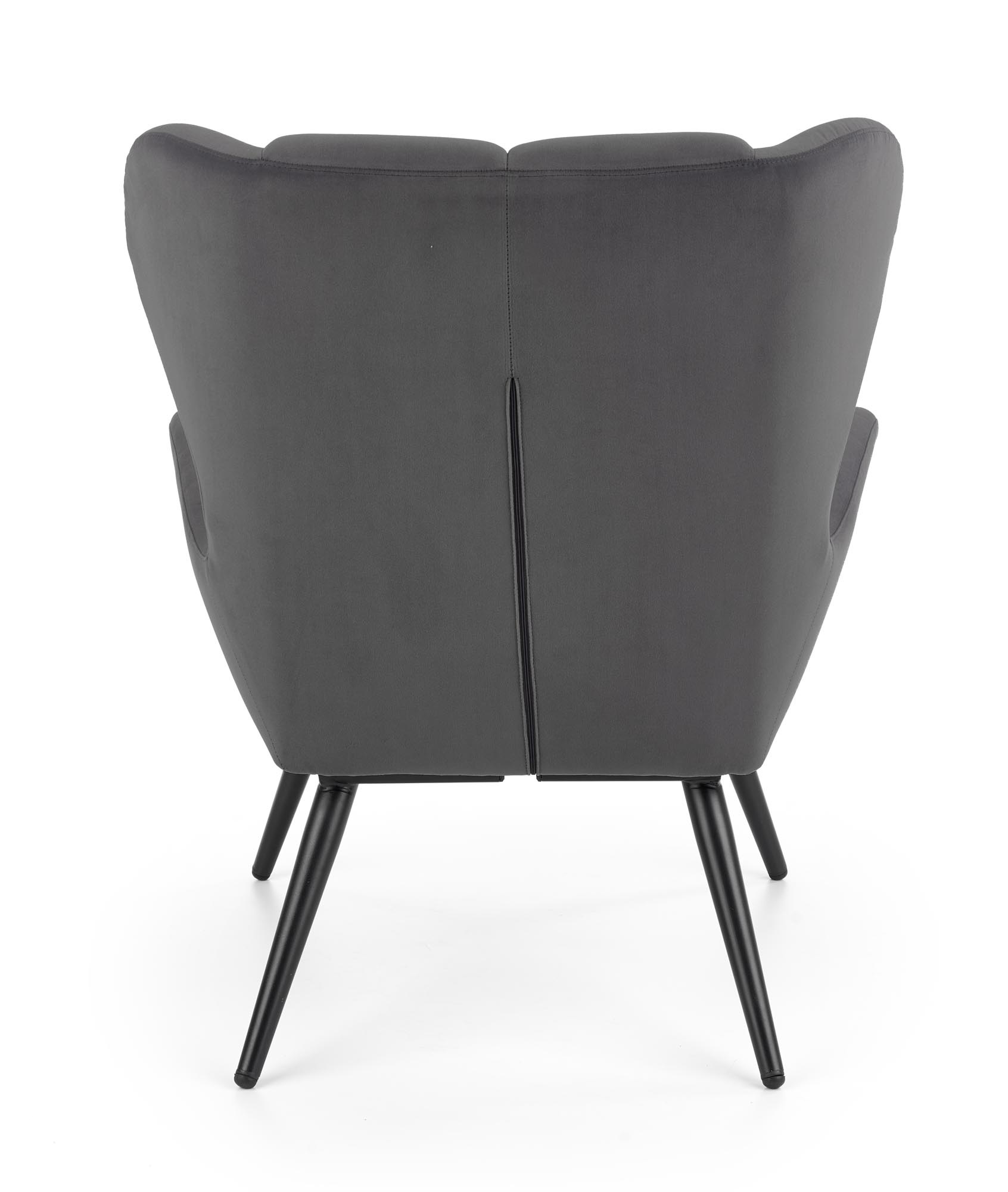 TYRION - fauteuil - stof - hout - 75x91x86 cm - grijs