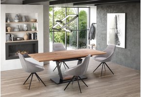 URBANO - eettafel - uitschuifbaar - gefineerd MDF - 8 zits