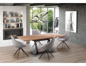 URBANO - eettafel - uitschuifbaar - gefineerd MDF - 8 zits