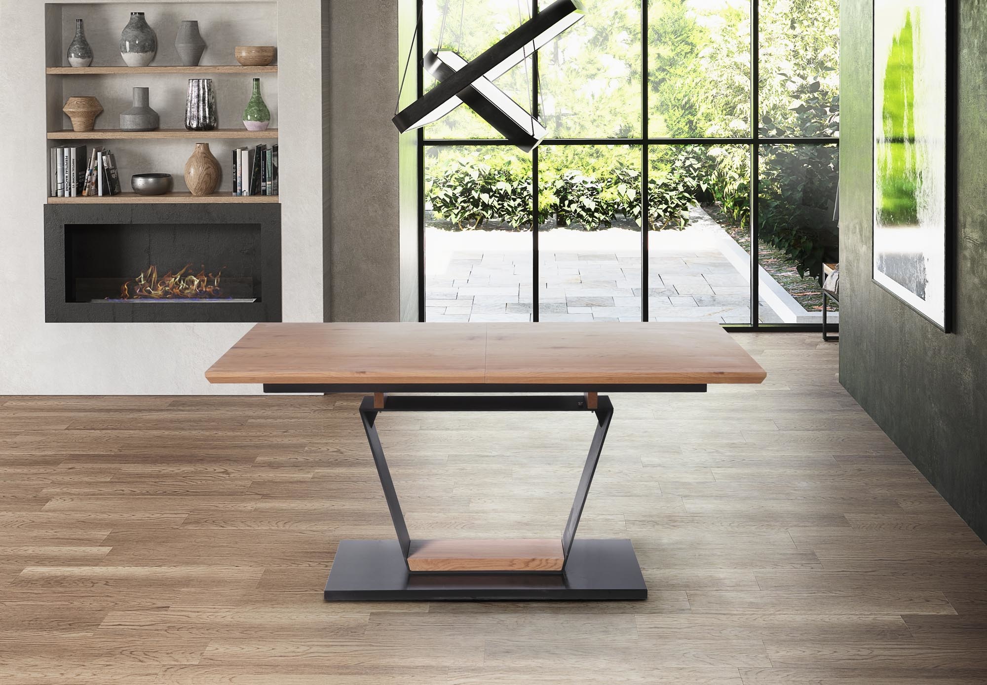 URBANO - eettafel - uitschuifbaar - gefineerd MDF - 8 zits