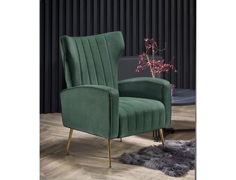 VARIO - fauteuil - fluwelen stof - 70x100x70 cm - groen