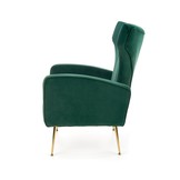 VARIO - fauteuil - fluwelen stof - 70x100x70 cm - groen