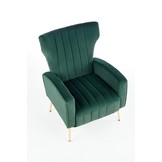 VARIO - fauteuil - fluwelen stof - 70x100x70 cm - groen