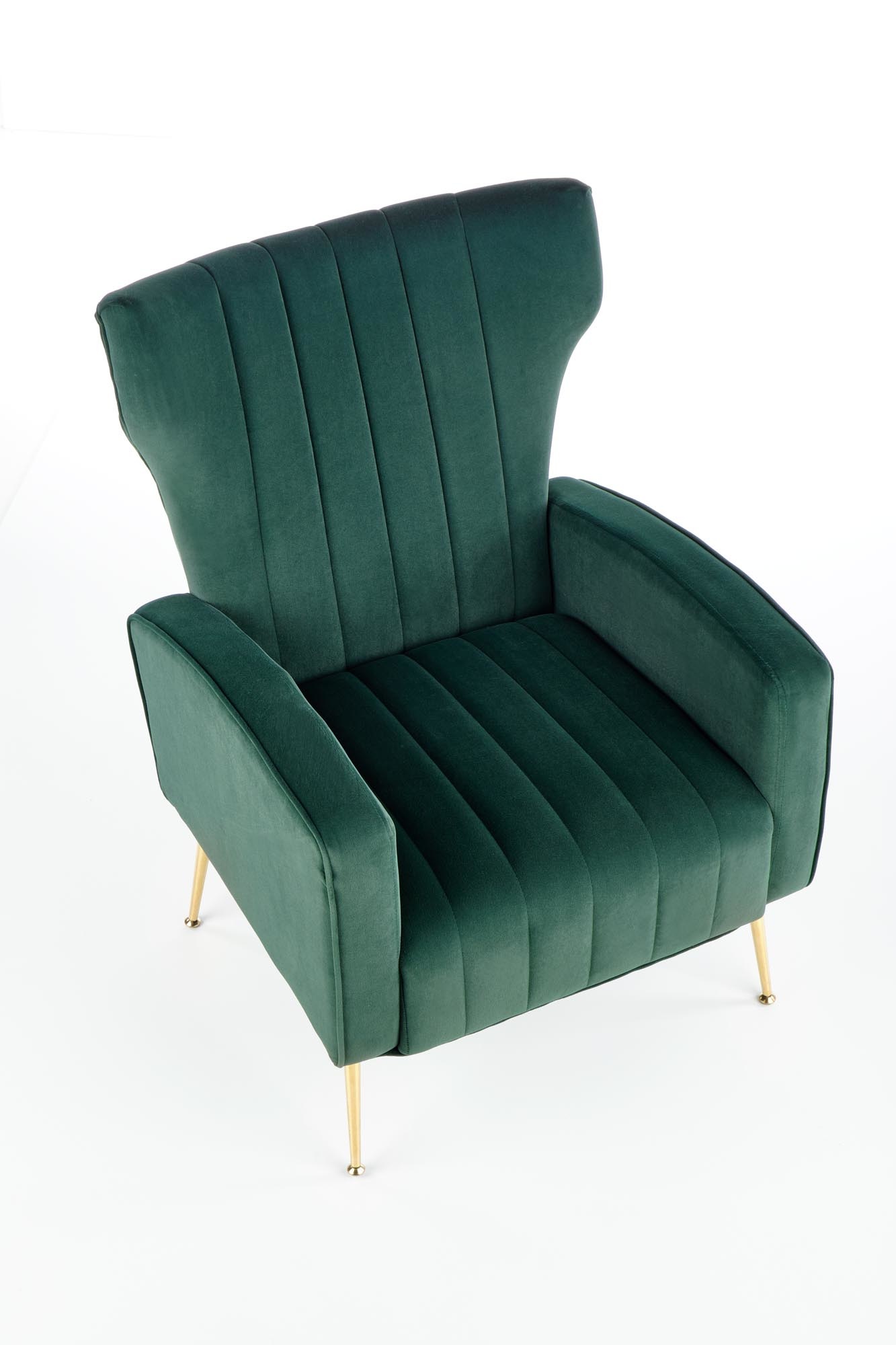 VARIO - fauteuil - fluwelen stof - 70x100x70 cm - groen