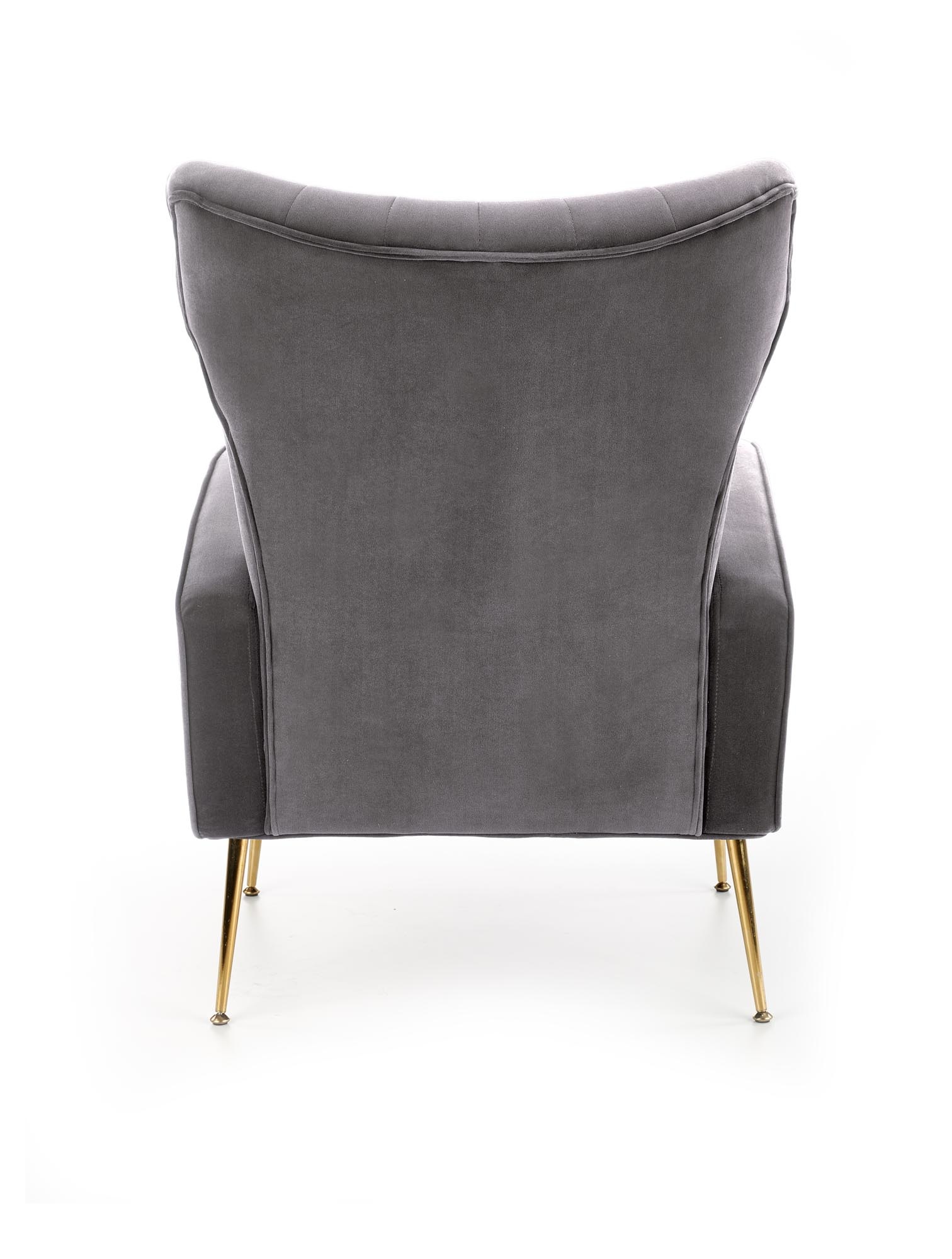 VARIO - fauteuil - fluwelen stof - 70x100x70 cm - grijs
