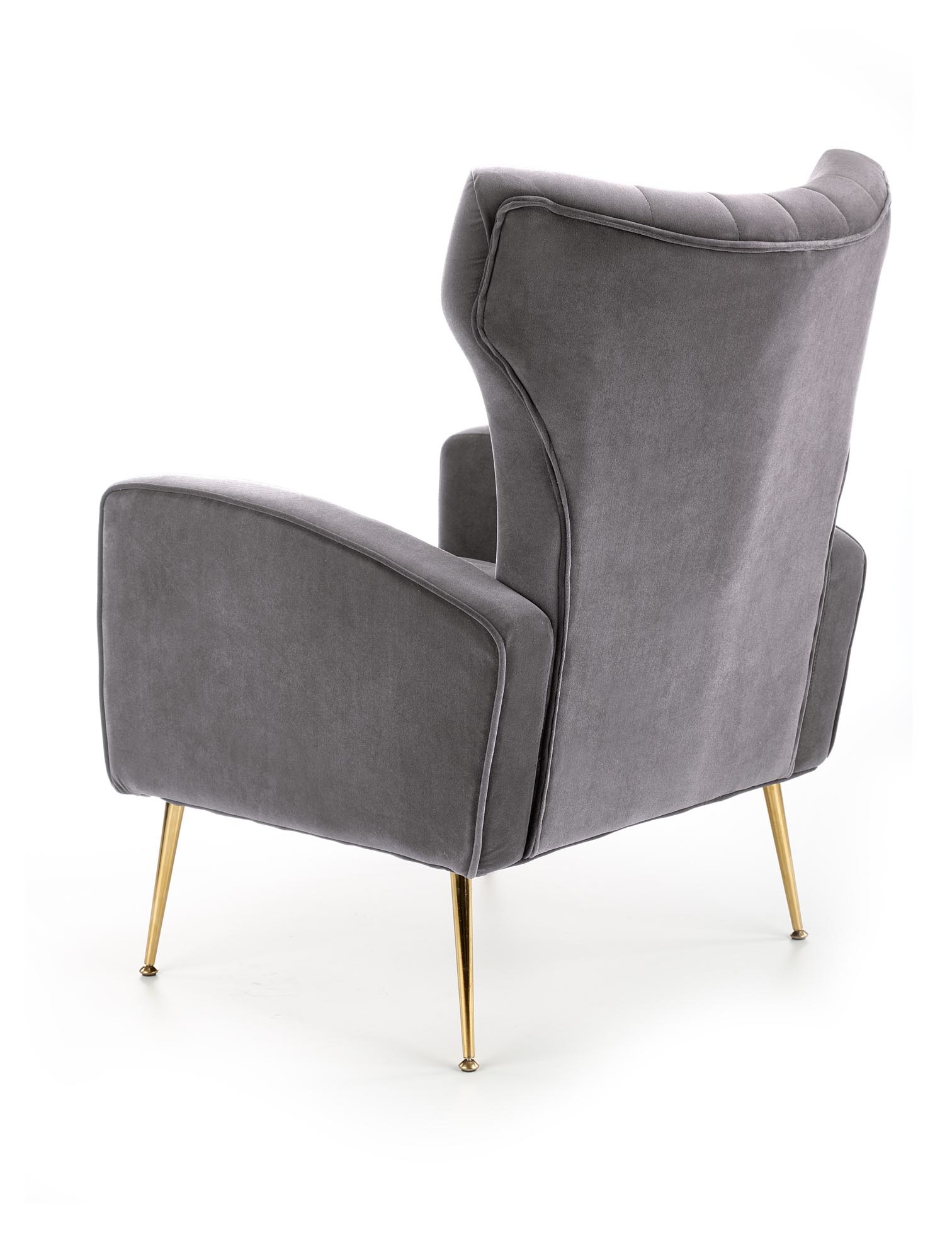 VARIO - fauteuil - fluwelen stof - 70x100x70 cm - grijs