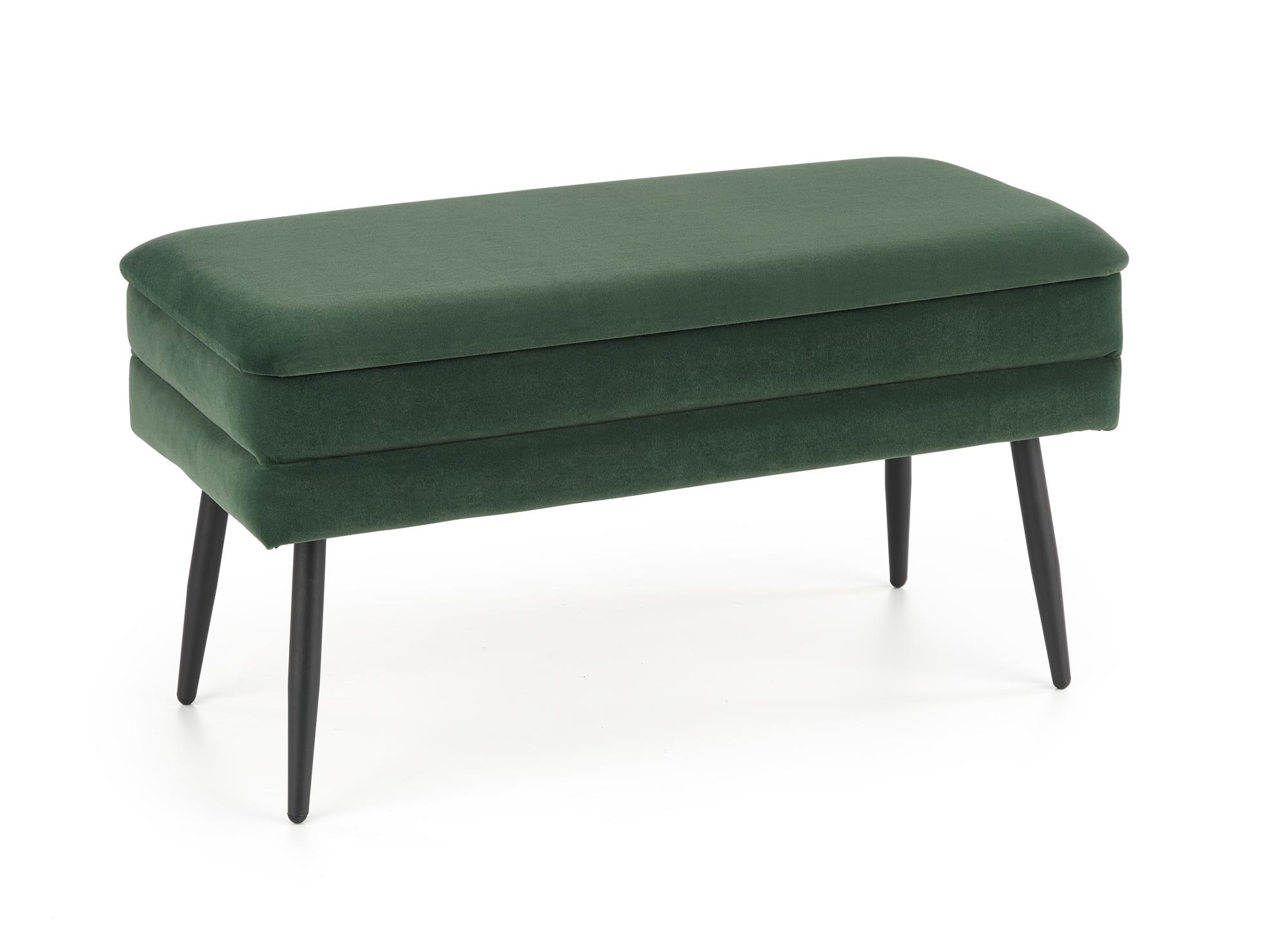 VELVA - halbank - opbergruimte - 78x37x42 cm - groen
