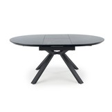 VERTIGO - eettafel - uitschuifbaar - gelakt MDF - zwart marmer