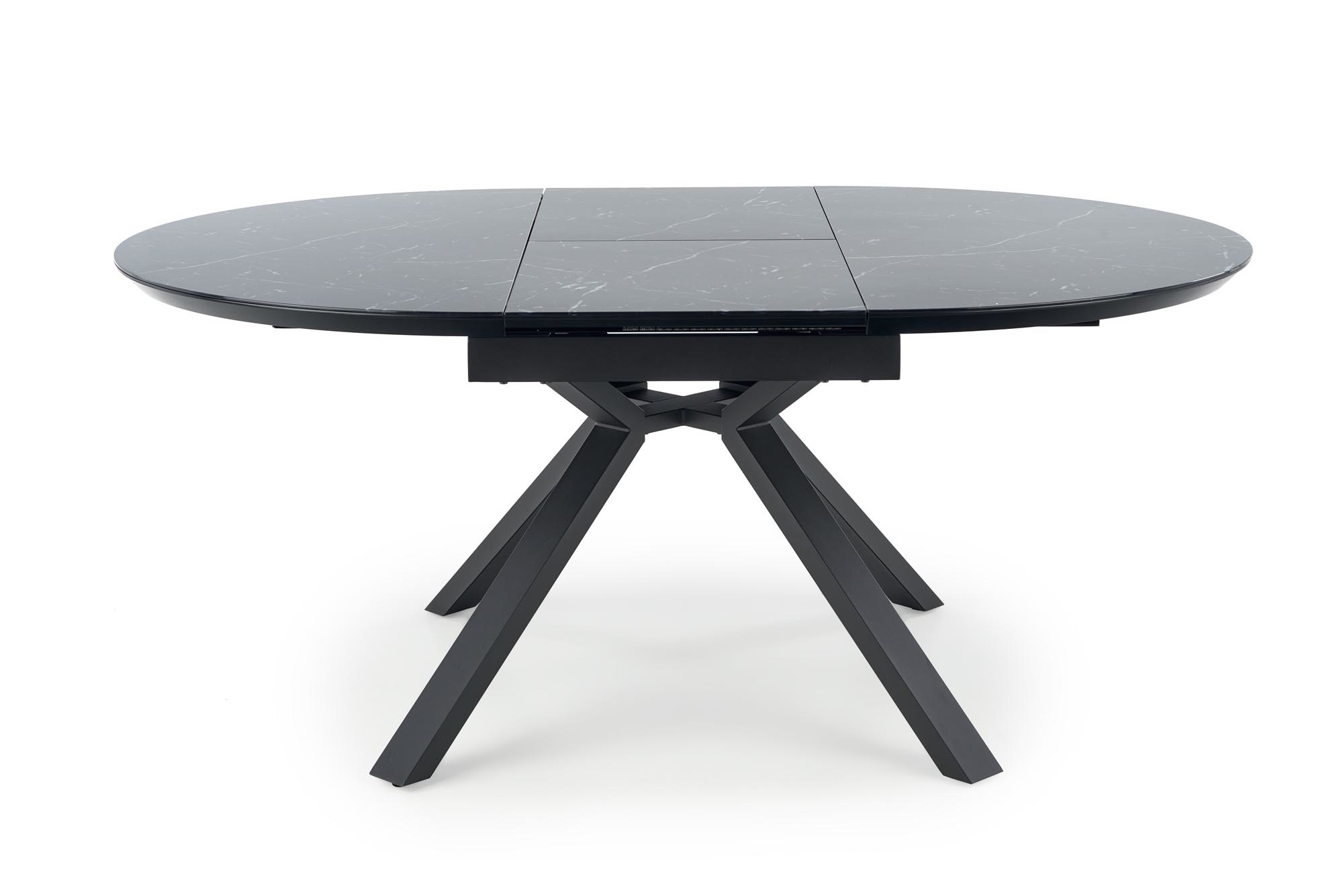 VERTIGO - eettafel - uitschuifbaar - gelakt MDF - zwart marmer