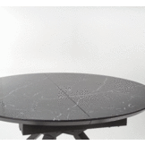 VERTIGO - eettafel - uitschuifbaar - gelakt MDF - zwart marmer