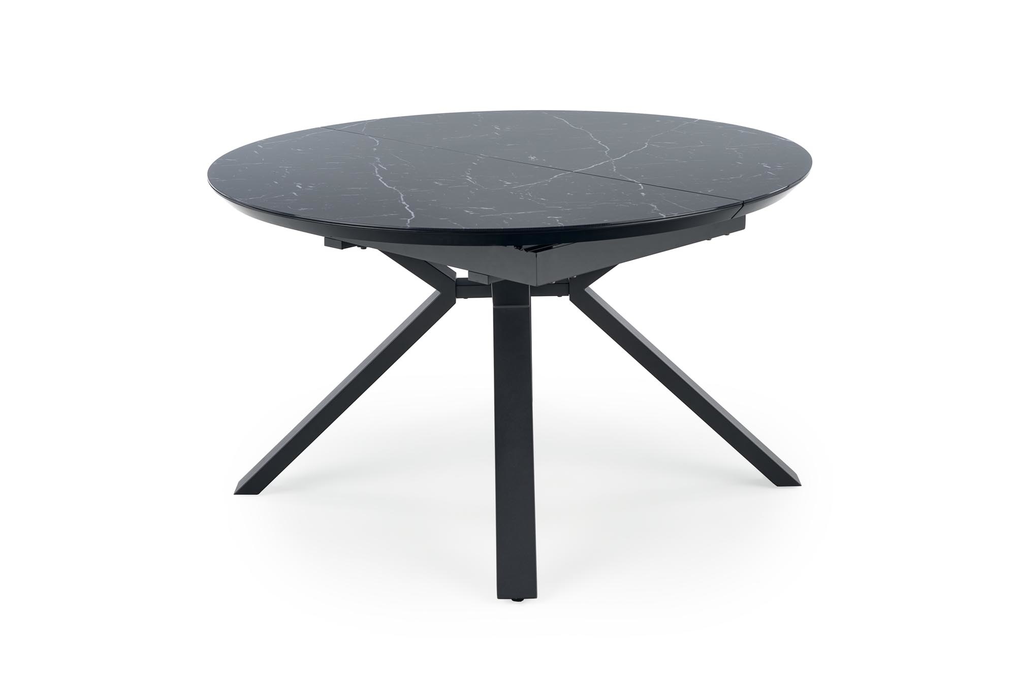 VERTIGO - eettafel - uitschuifbaar - gelakt MDF - zwart marmer